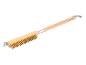 Brosse de barbecue avec poils en laiton et manche en bois