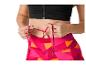 Haut sport noir et leggings Active Mode rose à motif géométrique.