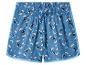 Short de pyjama bleu avec imprimé de personnage de dessin animé et motifs de lune et d'étoiles.