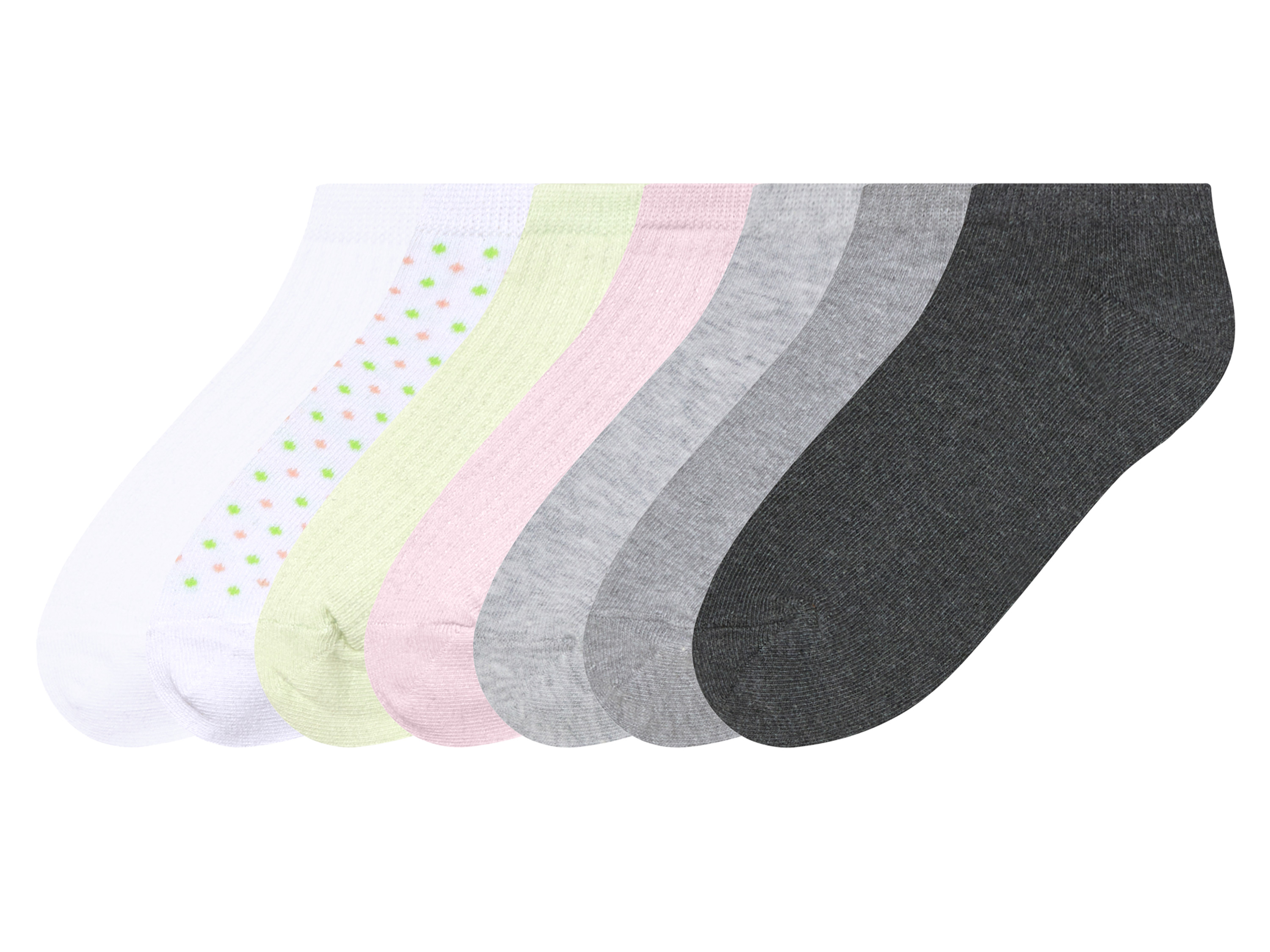 pepperts!® Lot de 7 paires de socquettes fille (menthe/rose/gris, 31/34)