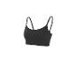 Soutien-gorge de sport côtelé noir avec bretelles réglables
