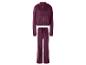 Ensemble de maison ESMARA KIDS pour fille en velours bordeaux, comprenant un sweat à capuche et un pantalon.