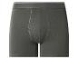 Caleçon boxer homme gris foncé avec ceinture blanche.