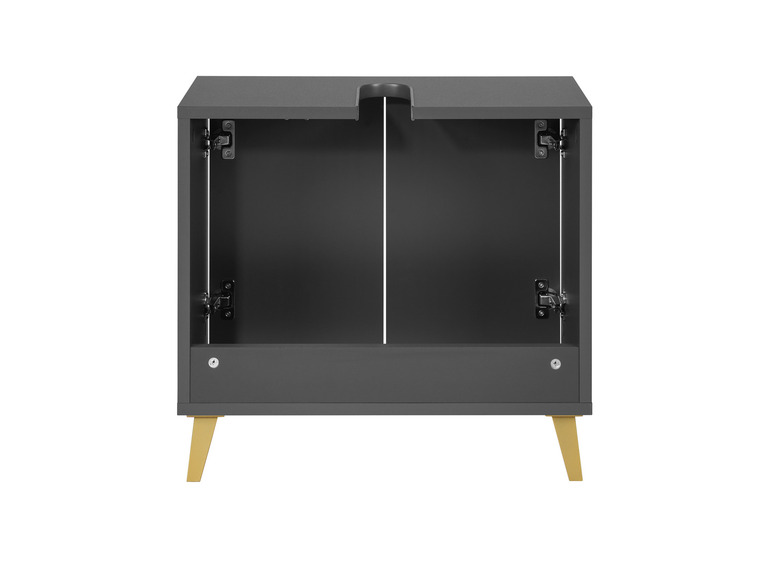 Aller en mode plein écran : Meuble sous-vasque, 60,4 x 55 x 28 cm, anthracite - Image 10
