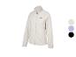 Veste polaire beige avec fermeture éclair et logo, disponible en plusieurs couleurs.
