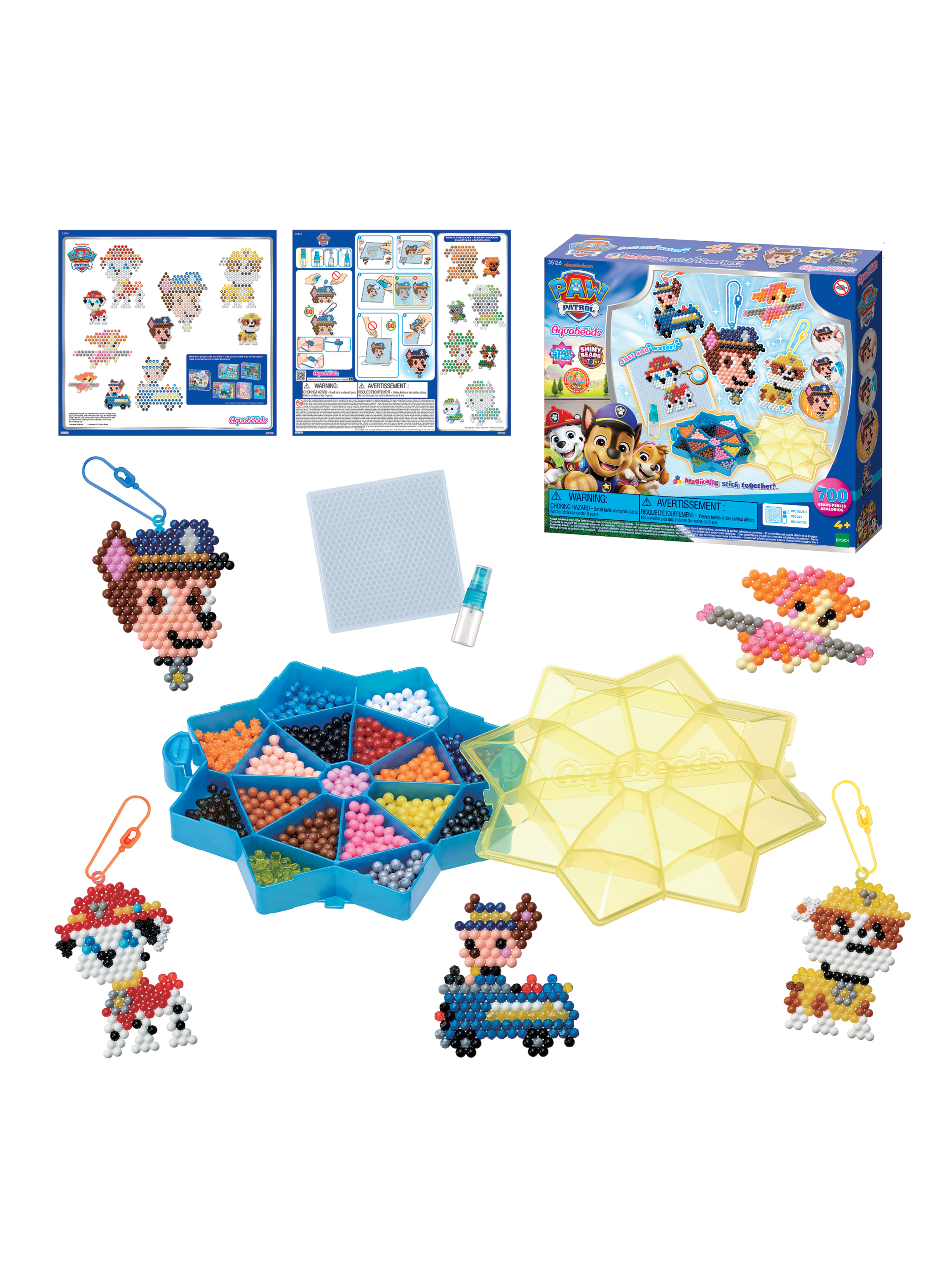 AQUABEADS Paw Patrol Mega coffret d'activités manuelles, activé par l'eau.