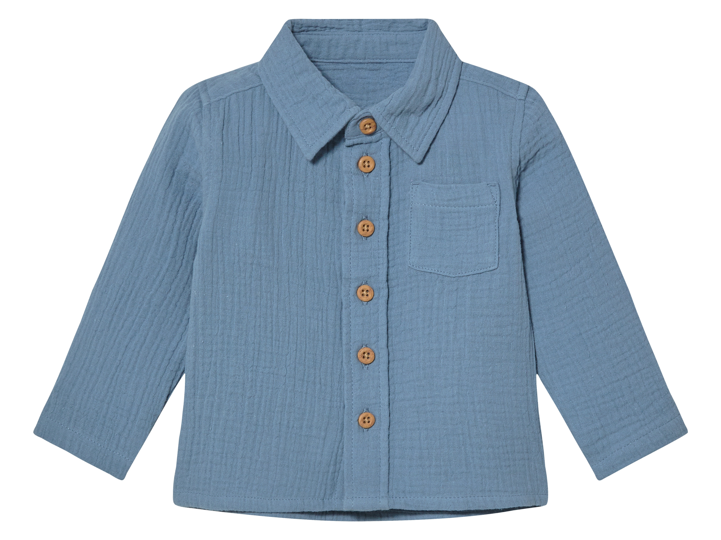 lupilu® Chemise en mousseline bébé (bleu, 86/92)