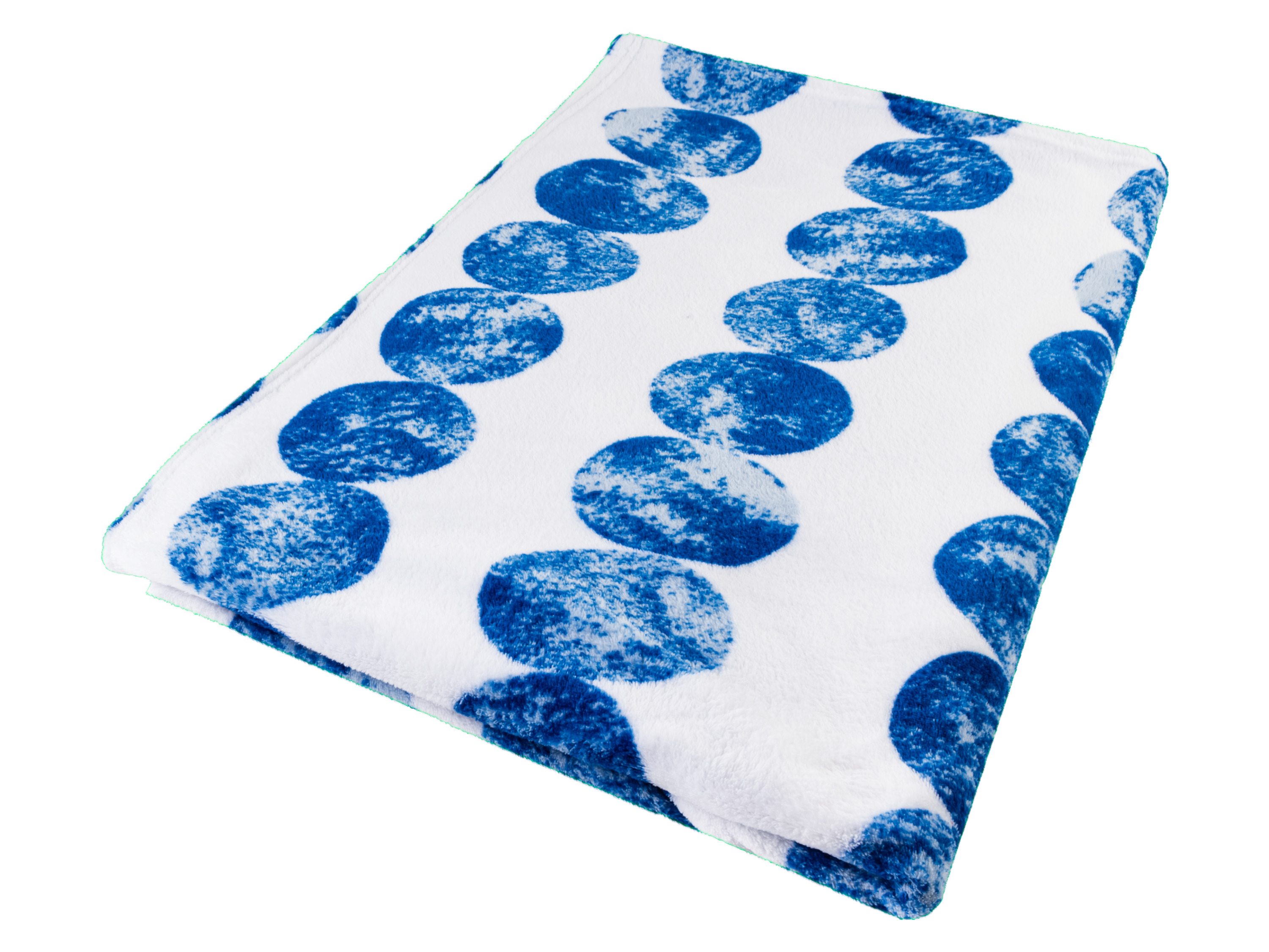 LIVARNO home Plaid, 130 x 170 cm (blanc-bleu)
