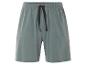 Shorts de pyjama gris clair à cordon.