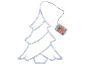 Décoration lumineuse en forme de sapin de Noël avec lumières LED et boîtier à piles