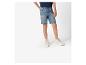 Shorts en jean et baskets blanches pour garçon.