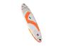 Planche de paddle gonflable Crivit orange et blanche.