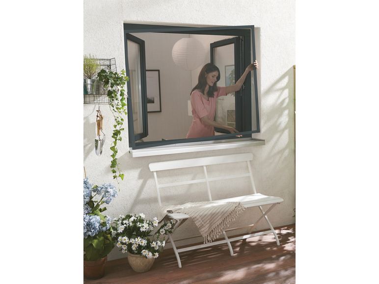 Aller en mode plein écran : LIVARNO home Moustiquaire de fenêtre en aluminium, 100 x 120 cm - Image 11