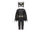 Déguisement de Batman pour enfants, avec une combinaison noire ornée d'un symbole de chauve-souris jaune et un masque assorti.