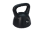 Kettlebell noir de 10 kg pour l'entraînement de force.