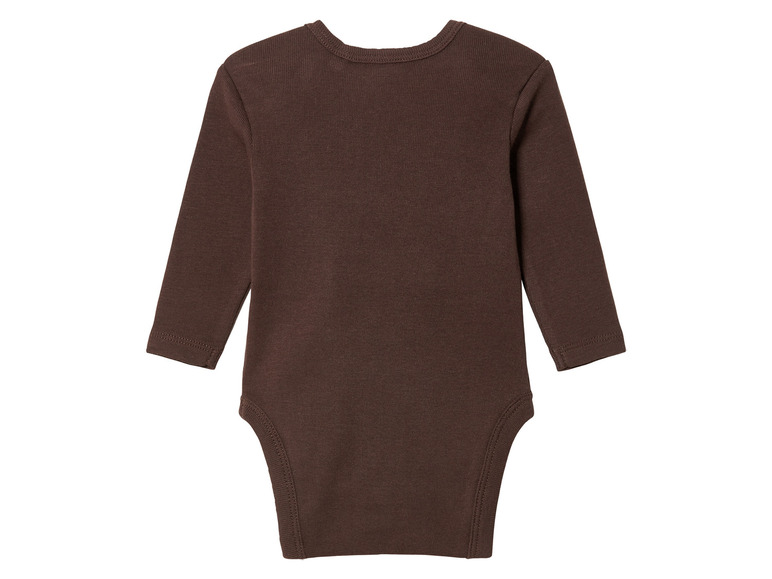 Un body bébé marron à manches longues.