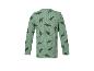 Haut enfant vert à manches longues avec motif dinosaures.