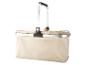 Panier de courses beige avec poignée en aluminium