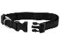 Collier de chien noir avec boucle métallique et attache en plastique