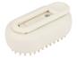 Brosse de massage du cuir chevelu blanche avec poignée