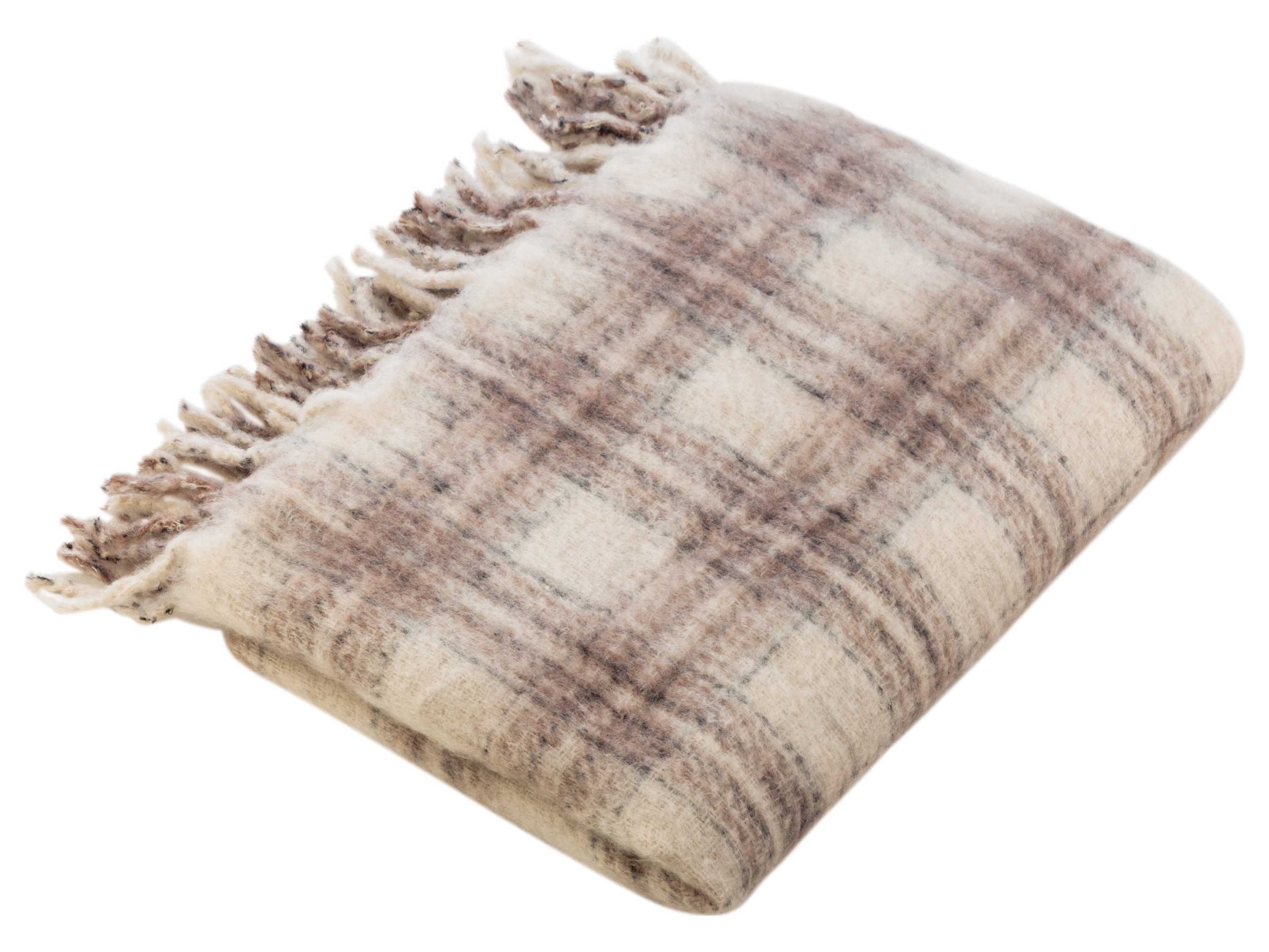 LIVARNO home Plaid, 130 x 170 cm (Marron à carreaux)