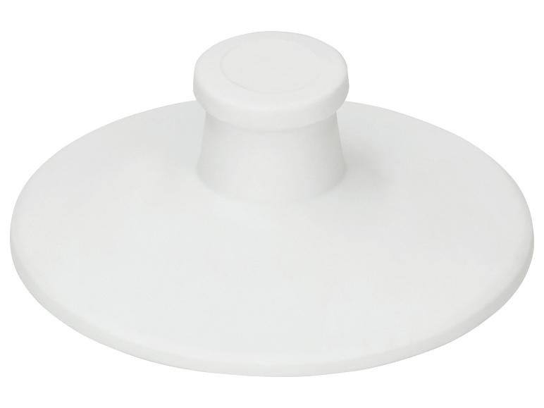 Base ronde en plastique blanc avec un support central