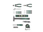 Un ensemble d'outils Parkside, y compris un marteau, une pince, des tournevis et un ruban à mesurer.