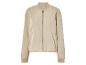 Blouson bomber beige à fermeture éclair