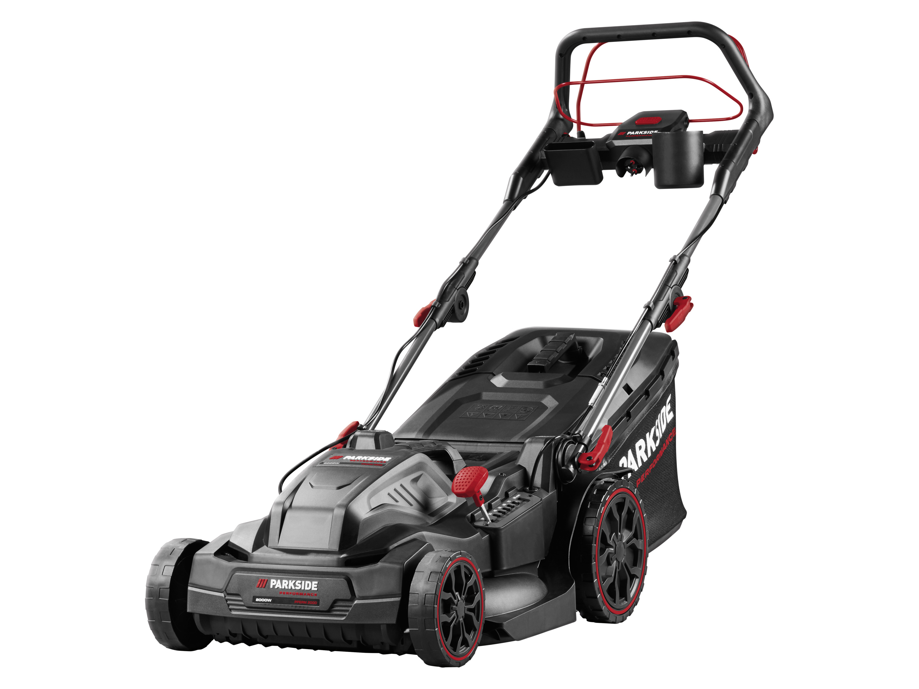 PARKSIDE PERFORMANCE® Tondeuse à gazon électrique PPERM 2000 B2, 1000 m², 60 L, 2000 W