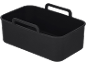 Boîte de rangement en plastique noir avec poignées
