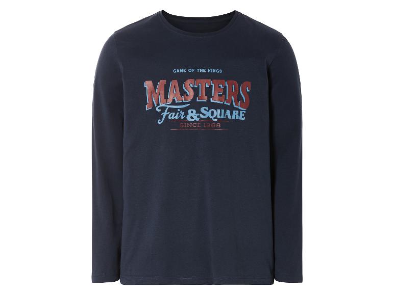 Un t-shirt à manches longues pour homme avec l'impression 'Masters Fair & Square'.