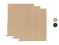 Trois housses de protection beiges pour meubles