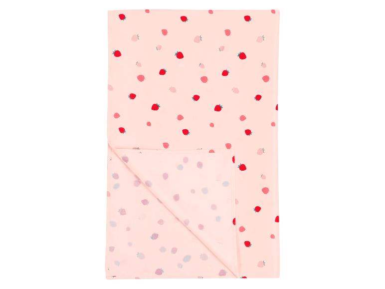 Tissu rose à motif fraises