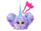 Peluche Owleez interactive, bleu et mauve, avec accessoire pour cheveux.