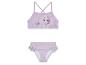 Maillot de bain deux pièces Frozen Elsa, violet, étoiles.
