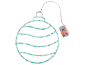 Silhouette de boule de Noël LED avec boîtier à piles