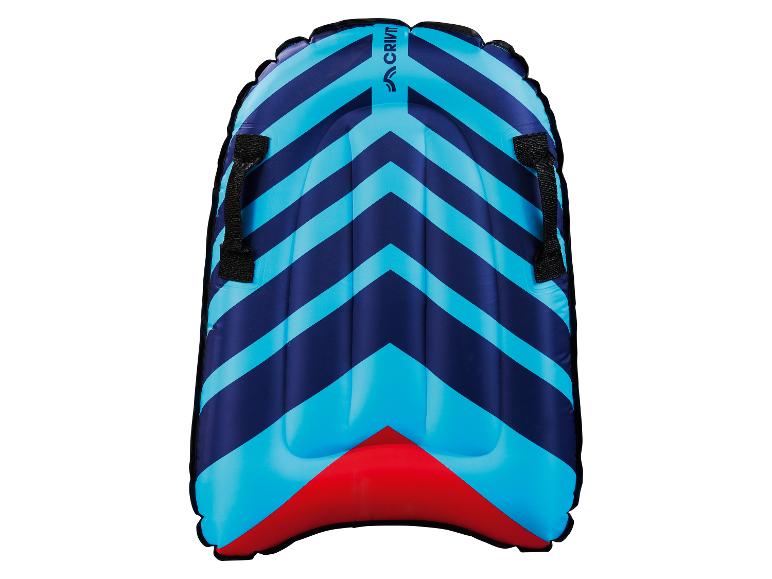 Bouée gonflable Crivit bleu et noir à rayures.