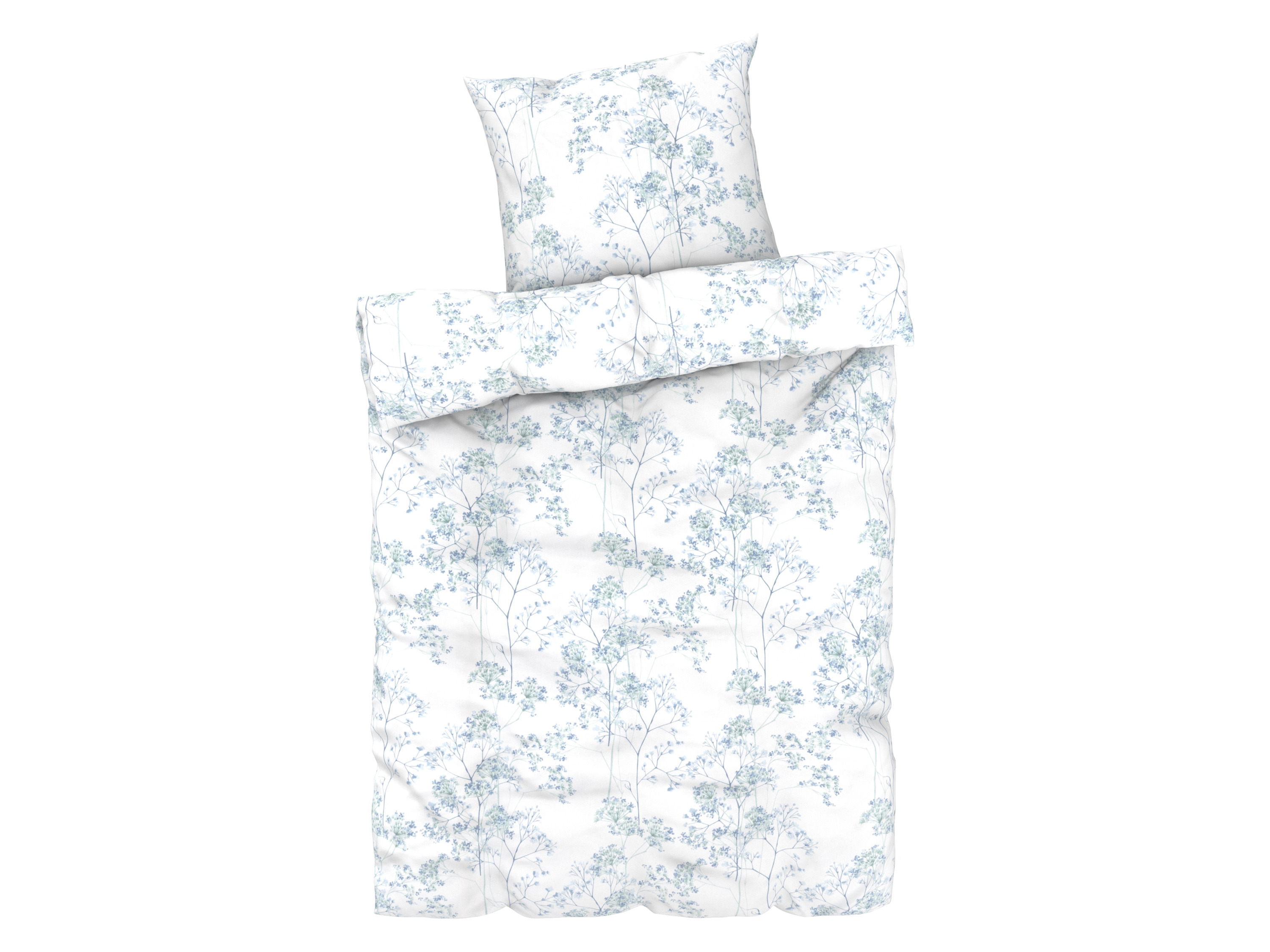LIVARNO home Parure de lit en satin microfibre, 140 x 200 cm  (zweige)