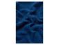 Tissu polaire bleu foncé avec des plis doux.