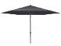 Parasol gris de 294 cm de diamètre avec un mât de 37,5 mm d'épaisseur