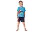 Ensemble pyjama enfant Spider-Man : t-shirt et short bleu marine.