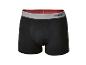 Boxer noir Parkside avec ceinture grise et intérieur rouge