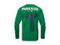 T-shirt vert à manches longues avec impression de perceuse et texte