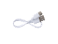 Câble de charge blanc USB-A vers USB-C, enroulé
