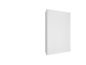 Un radiateur rectangulaire blanc.