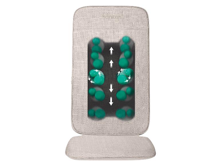 Housse de siège de massage beige avec têtes de massage mobiles