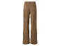Pantalon large marron taille haute.