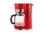 Cafetière rouge style rétro.