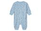 Combinaison bébé bleu ciel, motif constellations et animaux.