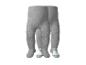 Deux paires de collants bébé gris avec un motif d'ours polaire blanc sur les pieds.